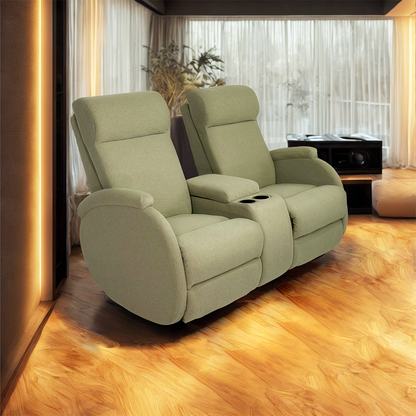 SILLÓN RECLINABLE ELÉCTRICO DOBLE CON CONSOLA