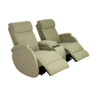 SILLÓN RECLINABLE ELÉCTRICO DOBLE CON CONSOLA